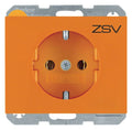 Berker 47157114 Steckdose SCHUKO m.Aufdruck K.1/K.5 orange glänzend
