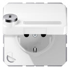 Jung CD 1520 NAKLSL WW SCHUKO-Steckdose 16A 250V Berührungs.- schutz Klappd.SF
