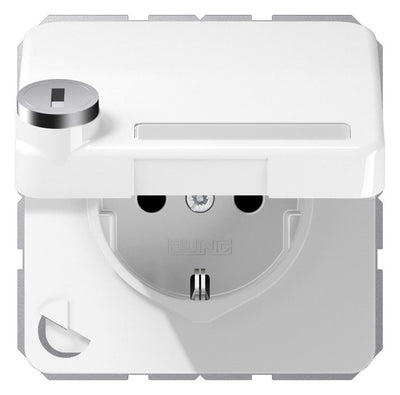 Jung CD 1520 NAKLSL WW SCHUKO-Steckdose 16A 250V Berührungs.- schutz Klappd.SF