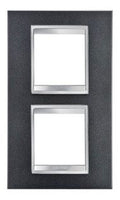 GEWISS GW16224VA Abdeckrahmen LUX International 2+2M vert. 71mm Schiefer