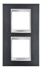 GEWISS GW16224VA Abdeckrahmen LUX International 2+2M vert. 71mm Schiefer