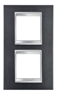 GEWISS GW16224VA Abdeckrahmen LUX International 2+2M vert. 71mm Schiefer