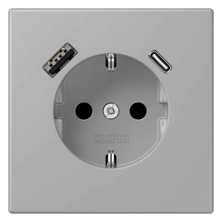 Jung LC1520-15CA204 SCHUKO-Steckd.m.USB Typ AC LC32012