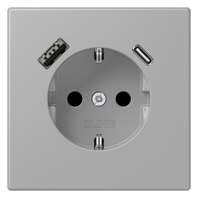Jung LC1520-15CA204 SCHUKO-Steckd.m.USB Typ AC LC32012