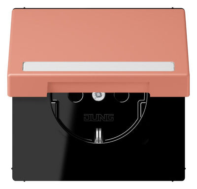 Jung LC1520BFNAKL233 SCHUKO-Steckd.KI m. Klappdeckel m.S