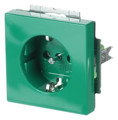 BJ 20 EUC-13-82-101 SCHUKO Steckdosen-Einsatz gn RAL6032 solo