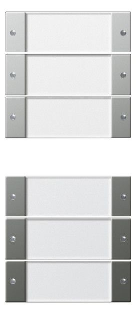 GIRA 2136600 Wippenset 6fach (3+3) BSF System 55 Klar/Edelstahl