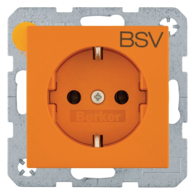 Berker 47431917 Steckdose SCHUKO Aufdruck BSV S.1 matt orange