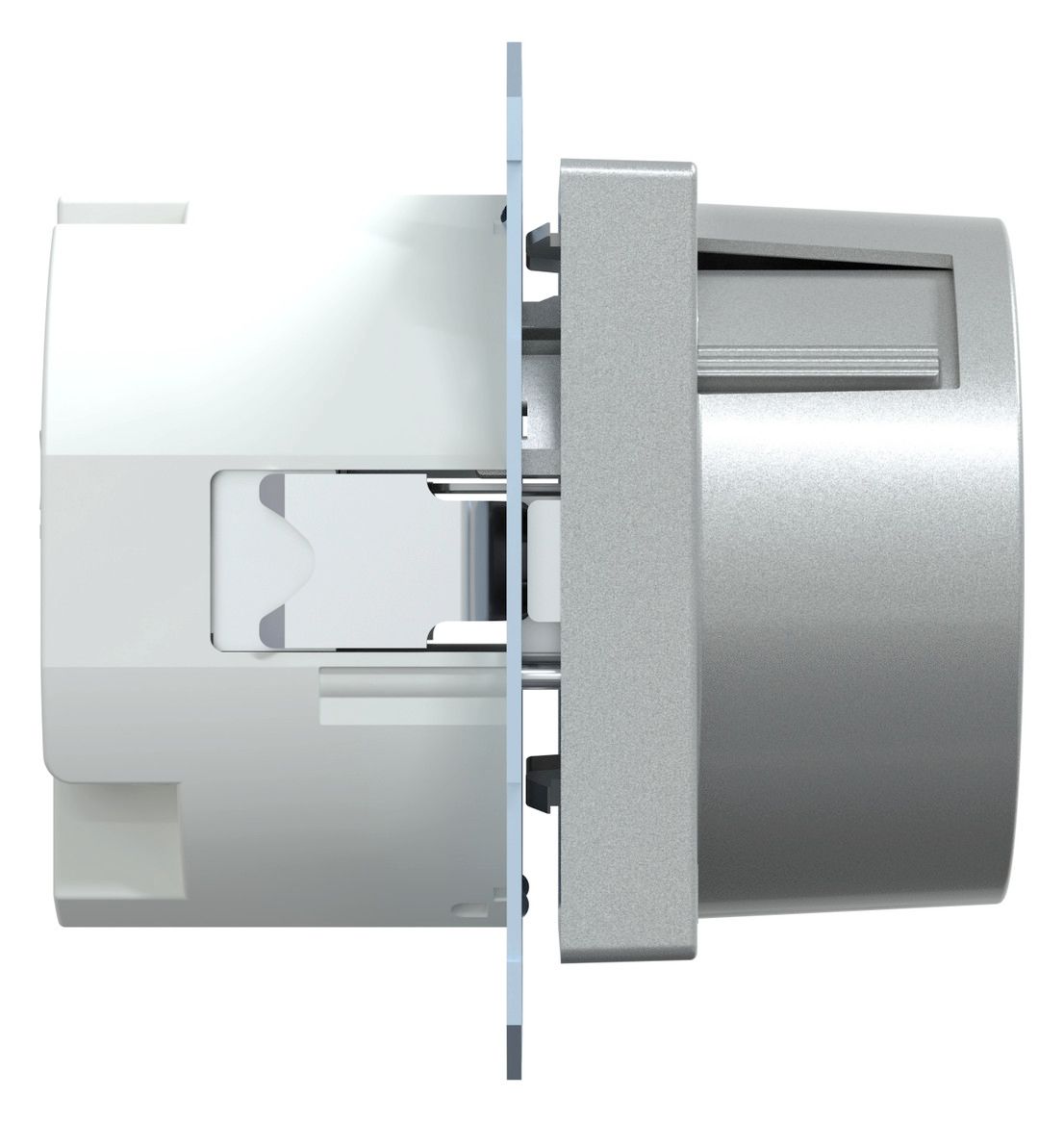Mert 232860 FI-SCHUKO-Steckdose BRS aluminium System M