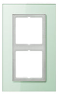 Jung LSP982GLAS Glasrahmen 2fach LS plus mattweiß