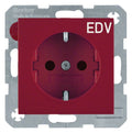 Berker 47238922 Steckdose SCHUKO S.1 rot glänzend EDV