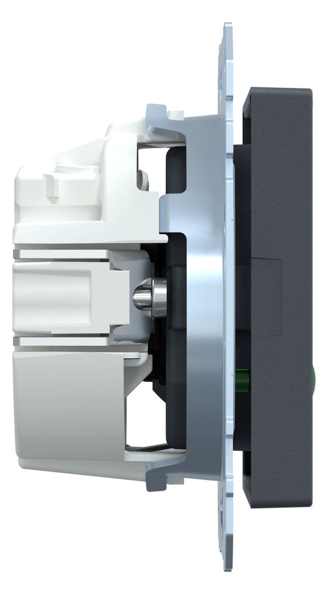 Mert MEG 2305-0414 SCHUKO-Steckdose BRS m.ÜSS+Schriftfeld StK anthrazit System M