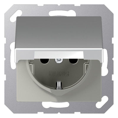Jung A1521BFKLAL SCHUKO Steckdose m.Klappd.
