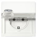 GIRA 446766 SCHUKO-Steckdose Klappdeckel Schloss sortiert+BSF TX_44 Reinweiß