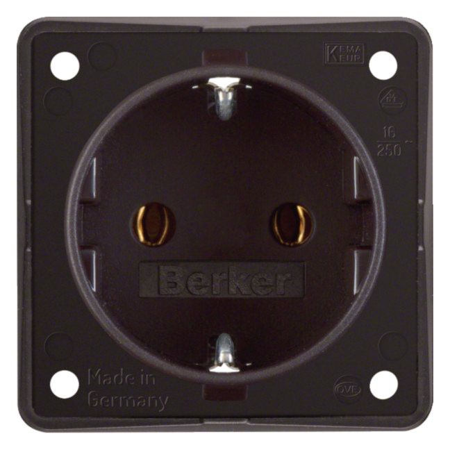 Berker 947782501 Steckdose SCHUKO Integro braun matt