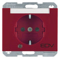 Berker 41107115 Steckdose SCHUKO+LED Kontroll B-feld+erh.BS K.1 rot glänzend