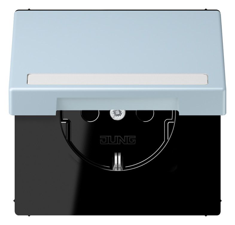 Jung LC1520BFNAKL208 SCHUKO-Steckd.KI m. Klappdeckel m.S