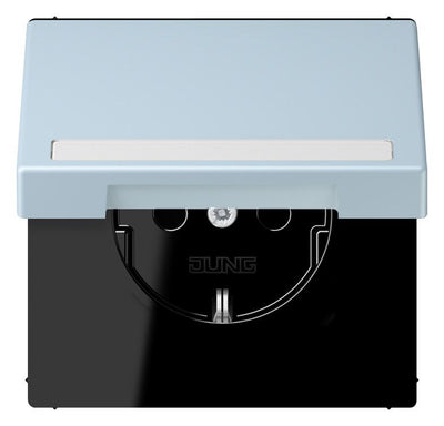 Jung LC1520BFNAKL208 SCHUKO-Steckd.KI m. Klappdeckel m.S