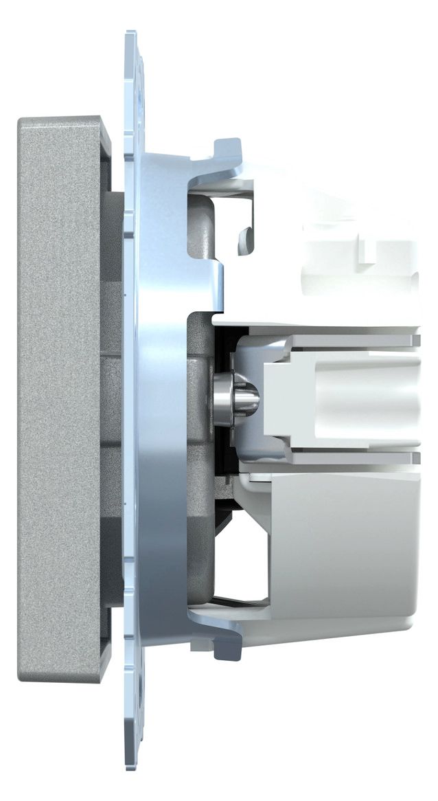 Mert MEG 2300-0460 SCHUKO-Steckdose BRS StK aluminium System M