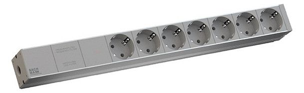 Bachmann 333.406 19" 1HE 7xSchuko 1xNF Strom 2m Schuko