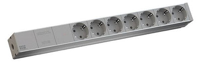 Bachmann 333.406 19" 1HE 7xSchuko 1xNF Strom 2m Schuko
