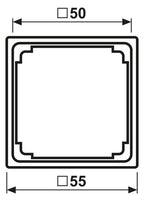 Jung A590ZSW Zwischenrahmen f.Abdeckung 50x50mm Serie A schwarz
