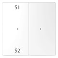 Mert MEG 5226-6035 Wippen Taster-Modul 2fach (Szene1/2 blank) Lotosweiß