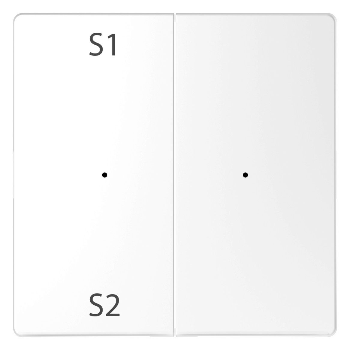 Mert MEG 5226-6035 Wippen Taster-Modul 2fach (Szene1/2 blank) Lotosweiß
