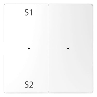 Mert MEG 5226-6035 Wippen Taster-Modul 2fach (Szene1/2 blank) Lotosweiß