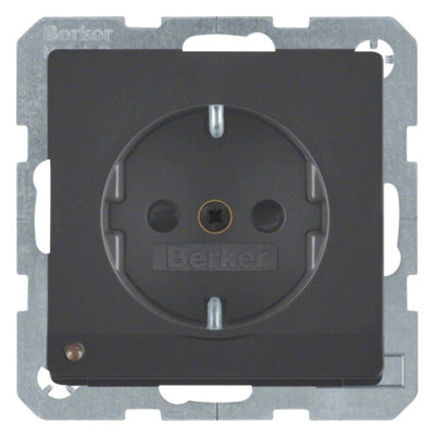 Berker 41096086 Steckdose SCHUKO+LED u.erh.BS Q.1/Q.3 anthrazit samt