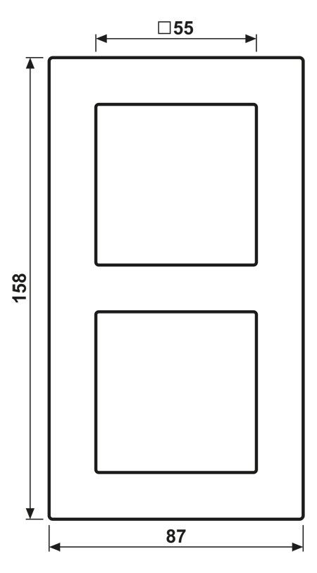 Jung AC582BFSW Rahmen 2fach bruchsicher Serie A creation schwarz