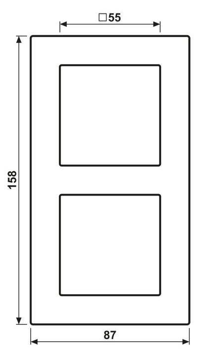 Jung AC582BFSW Rahmen 2fach bruchsicher Serie A creation schwarz