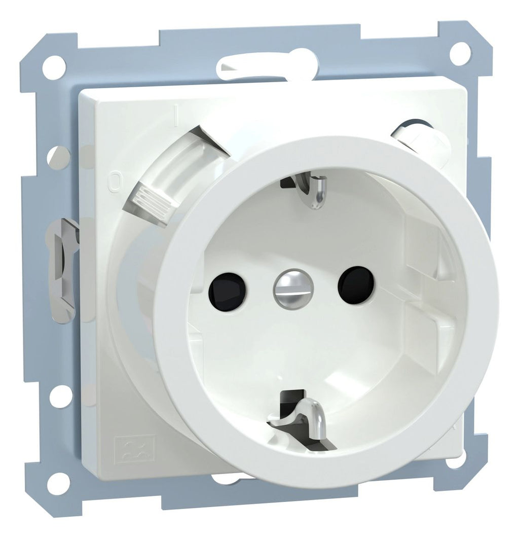 Mert 233825 FI-SCHUKO-Steckdose BRS aktivweiß glänzend System M
