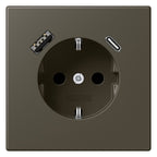 Jung LC1520-15CA241 SCHUKO-Steckd.m.USB Typ AC LC32140