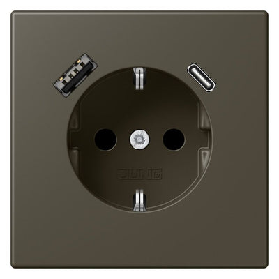 Jung LC1520-15CA241 SCHUKO-Steckd.m.USB Typ AC LC32140