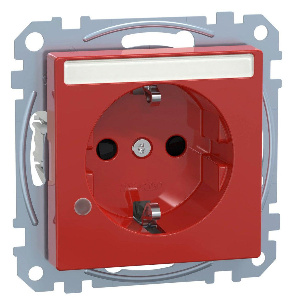 Mert MEG 2303-0306 SCHUKO-Steckdose BRS Sonder Ko.+Schriftf. StK rubinrot Sys.M