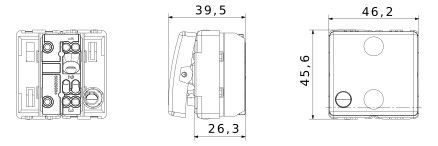 GEWISS GW21589 Wechselschalter Aus System beleuchtbar 2M 1P 16AX Schwarz