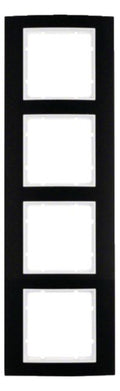 Berker 10143025 Rahmen 4fach B.3 Alu schwarz/polarweiß