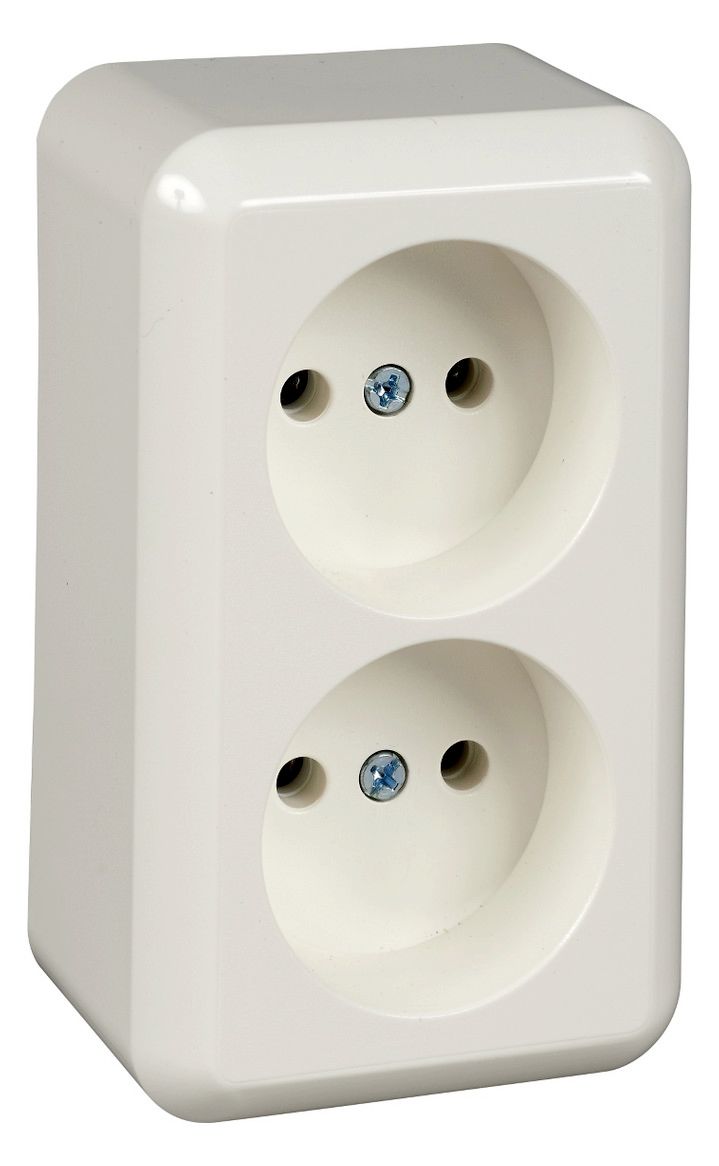 Elso 395904 Steckdose 2f 16A o.SchuKo CONTURA Schraubkl. reinweiß