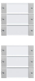 GIRA 2136015 Wippenset 6fach (3+3) BSF System 55 Klar/Grau matt (lackiert)