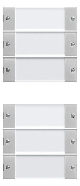 GIRA 2136015 Wippenset 6fach (3+3) BSF System 55 Klar/Grau matt (lackiert)