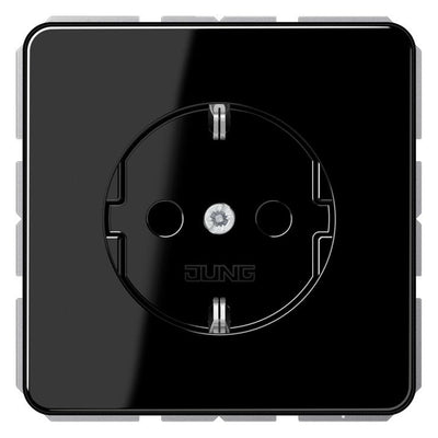 Jung CD 1521 SW SCHUKO®-Steckdose 16 A 250V ~ Schraubklemmen Duroplast Serie CD