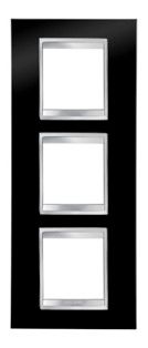 GEWISS GW16227TN Abdeckrahmen LUX International 2+2+2M vert. Tonerschwarz
