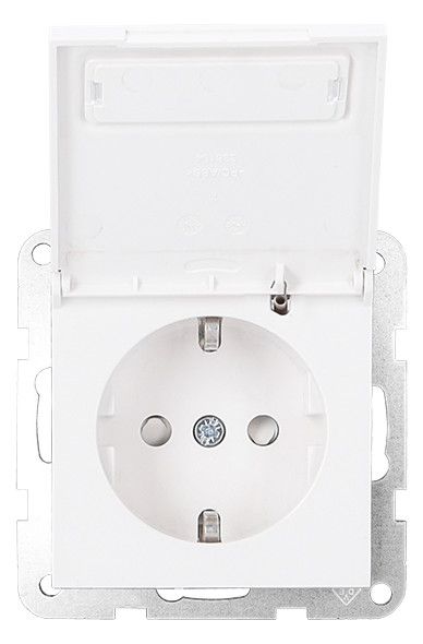 Panasonic WDTT03202WH Plus 55 Schuko Steckdose Klappdeckel beschr. reinweiß