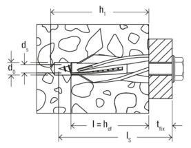 Fischer 080404 Sicherheitsschraube 7,0x65 Sechskantkopf