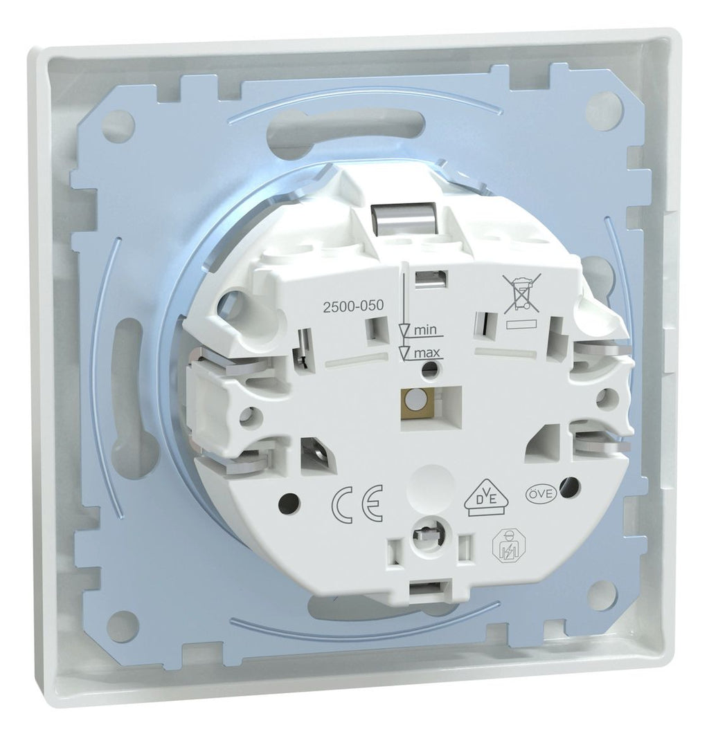 Mert MEG 2301-1425 SCHUKO-Steckdose StK volle Platte aktivweiß glänz. M-SMART