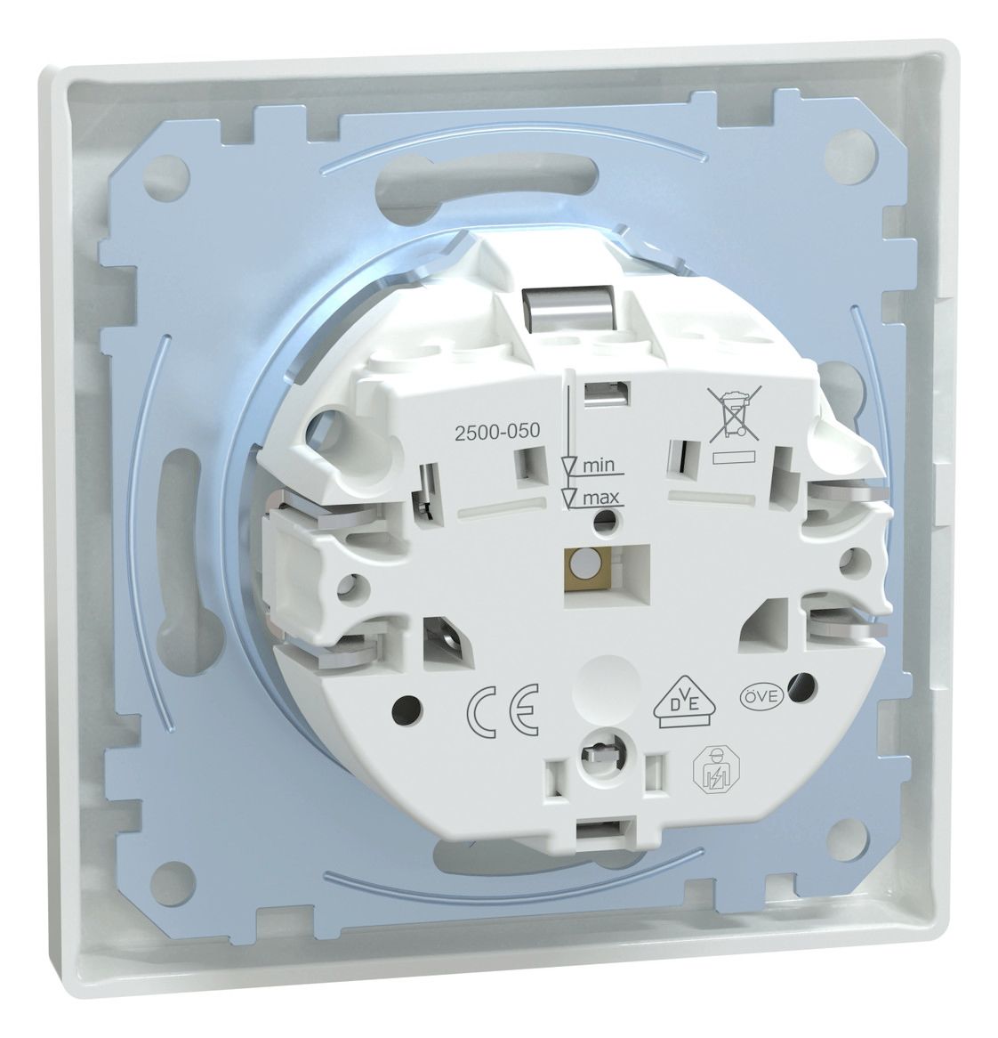 Mert MEG 2301-1425 SCHUKO-Steckdose StK volle Platte aktivweiß glänz. M-SMART