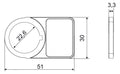 WAGO 210-853 Universal-Tasterrahmen, halogenfrei, schwarz