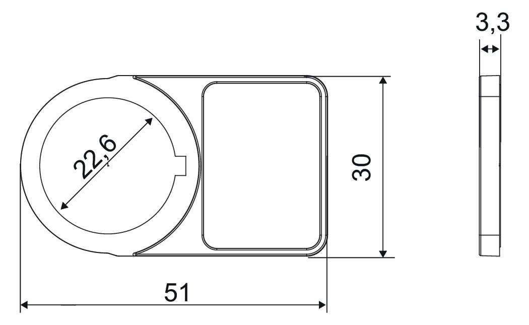 WAGO 210-853 Universal-Tasterrahmen, halogenfrei, schwarz