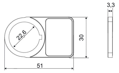 WAGO 210-853 Universal-Tasterrahmen, halogenfrei, schwarz
